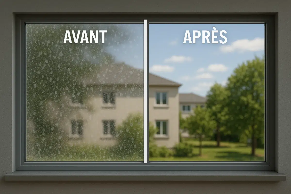 traces sur les vitres qui ne partent pas