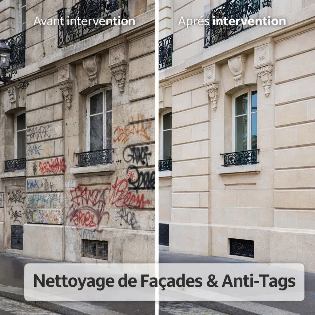 nettoyage façade et anti tags